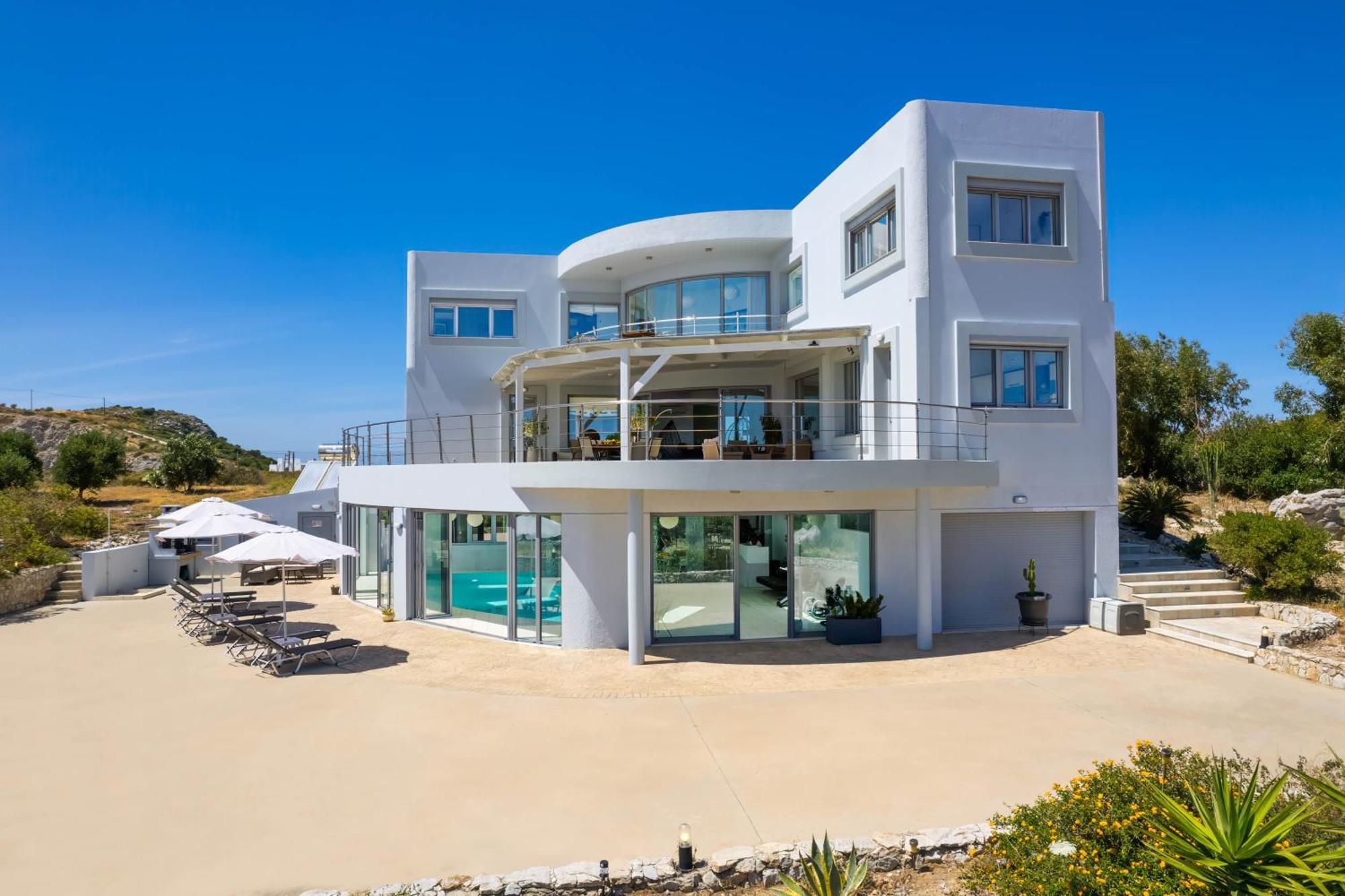 Villa Zafira - Seaview Manor With Heated Pool Kallithéa Екстериор снимка